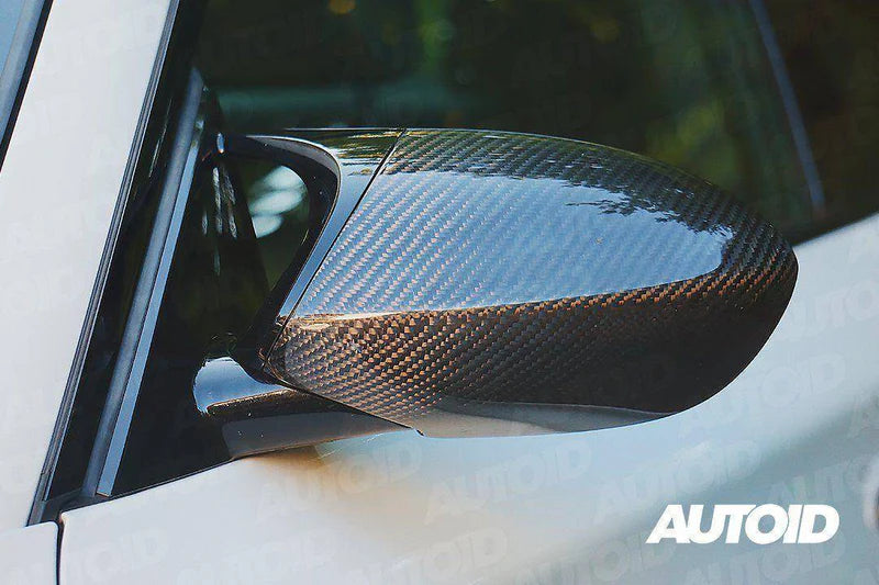 BMW 1M E82 &amp; M3 E90 E92 PRE-PREG CARBON FIBRE WING MIRROR COVERS BY TRE (2007-2013)