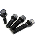 Bimecc black wheel bolts, representative product-family photo; thread and 60° conical seat follow selected specification